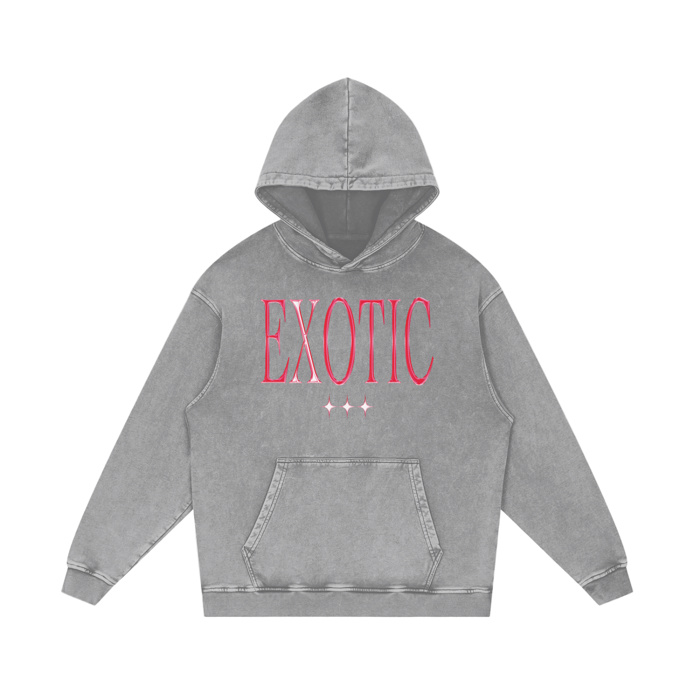EXOTIC TRIBAL BUTTERFLY WASHED HOODIE