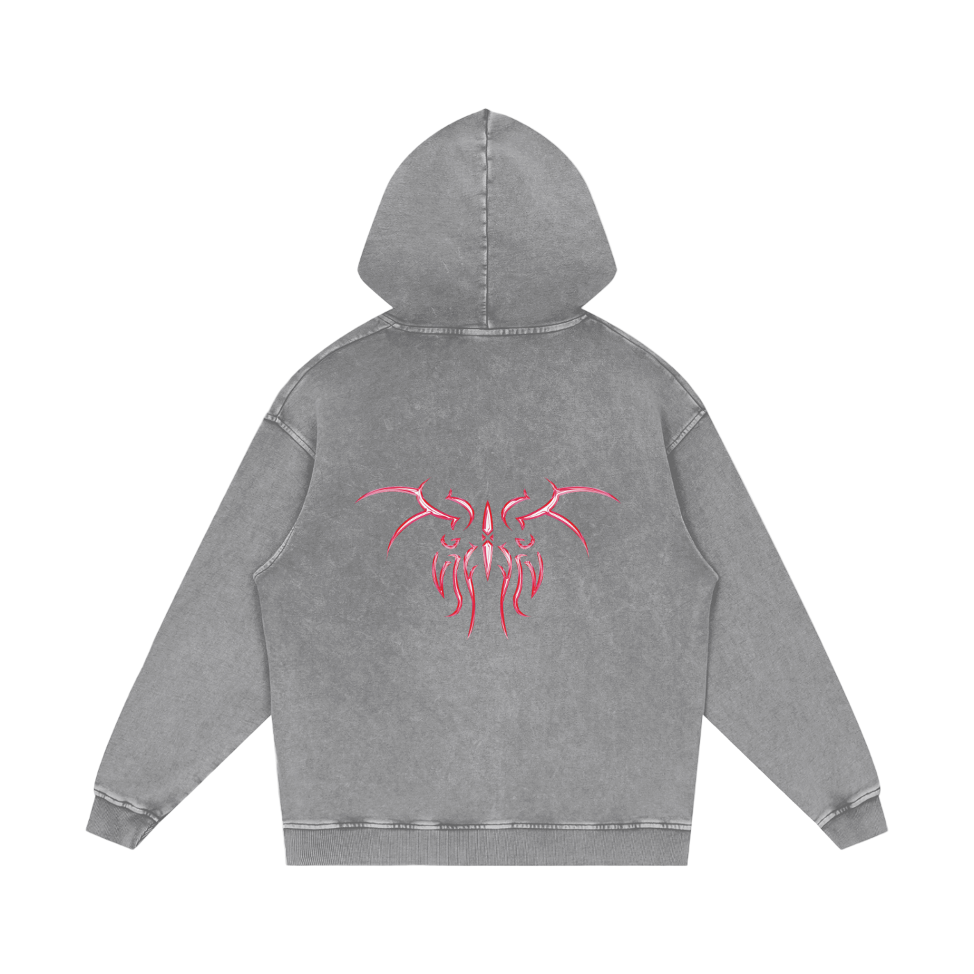 EXOTIC TRIBAL BUTTERFLY WASHED HOODIE